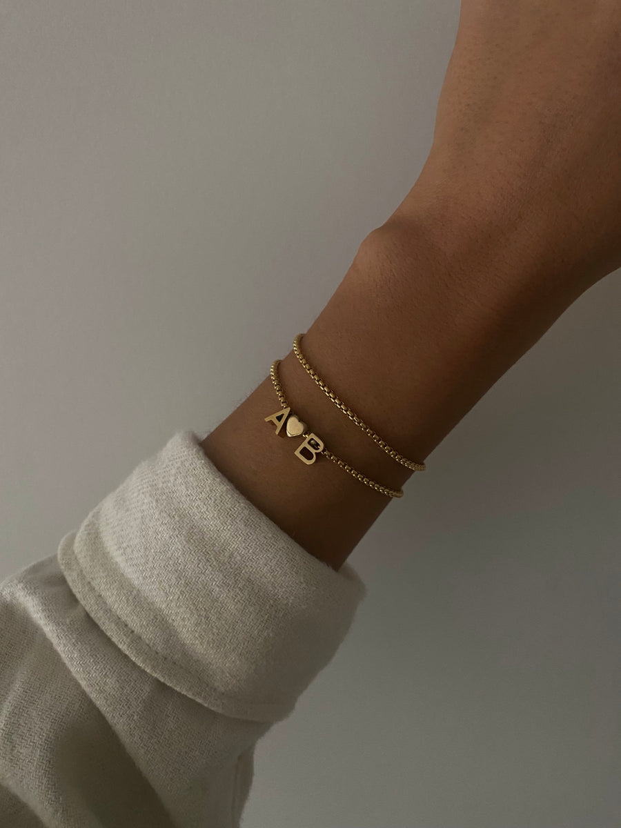 Two initials bracelet