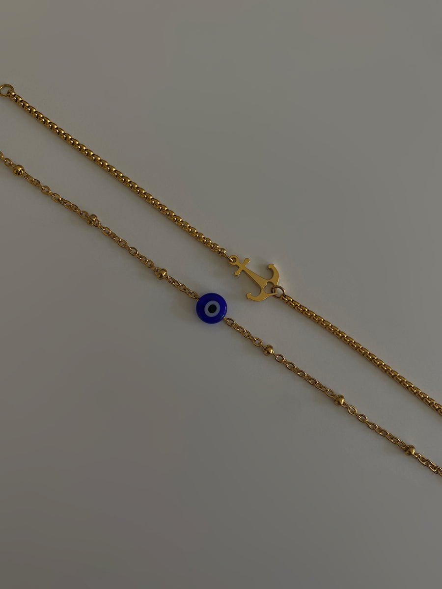 Nazar bracelet & Anchor bracelet