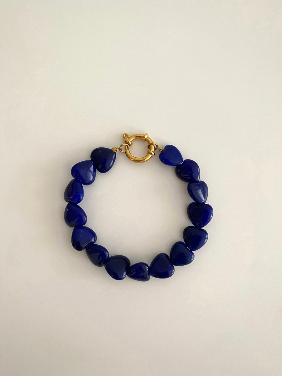 Blue hearts bracelet